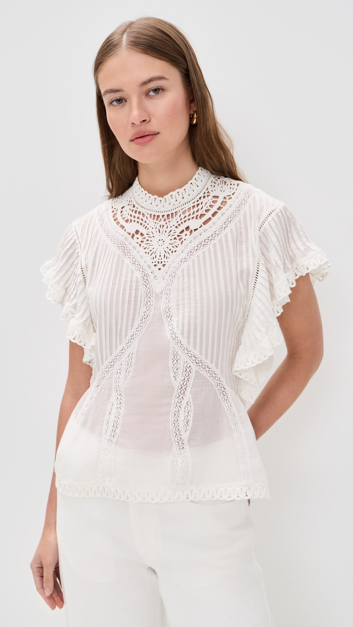 FARM Rio Off-White Blouse with Appliques | Shopbop | Shopbop