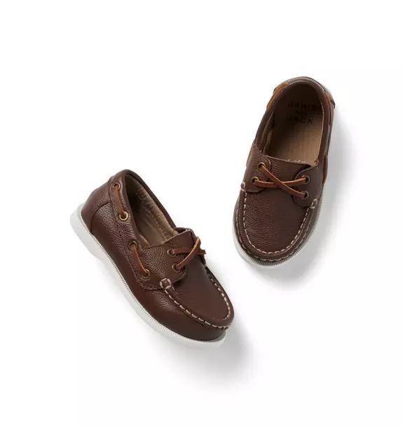 Leather Boat Shoe | Janie and Jack