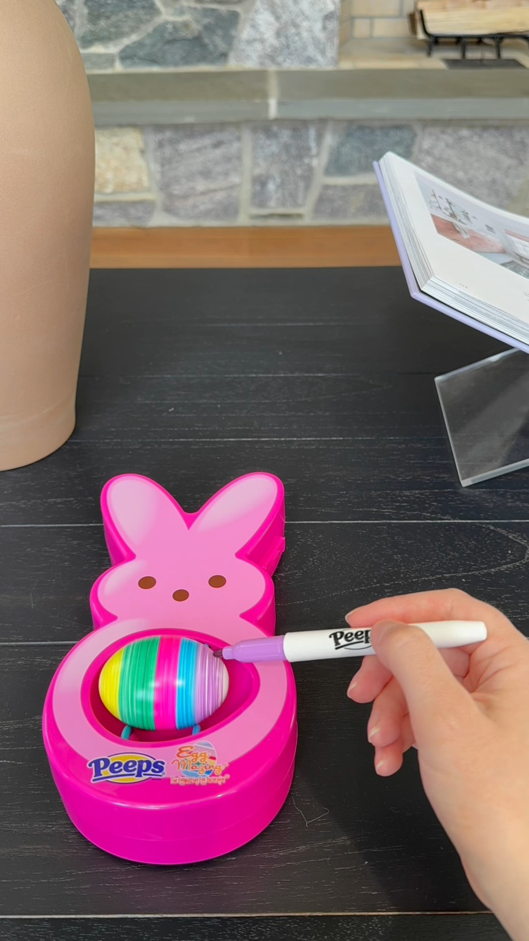 Easter egg decorating without the mess!If you have kids you know how chaotic egg dyeing can get. This little spinner does all the work while they just hold the marker and watch it color. So fun, so easy, and your home stays clean.

#LTKHome #LTKKids #LTKSeasonal
