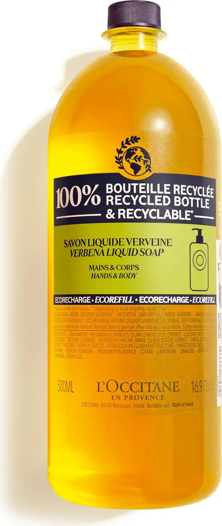 L'Occitane Shea Verbena Hand & Body Liquid Soap Refill | Nordstrom | Nordstrom
