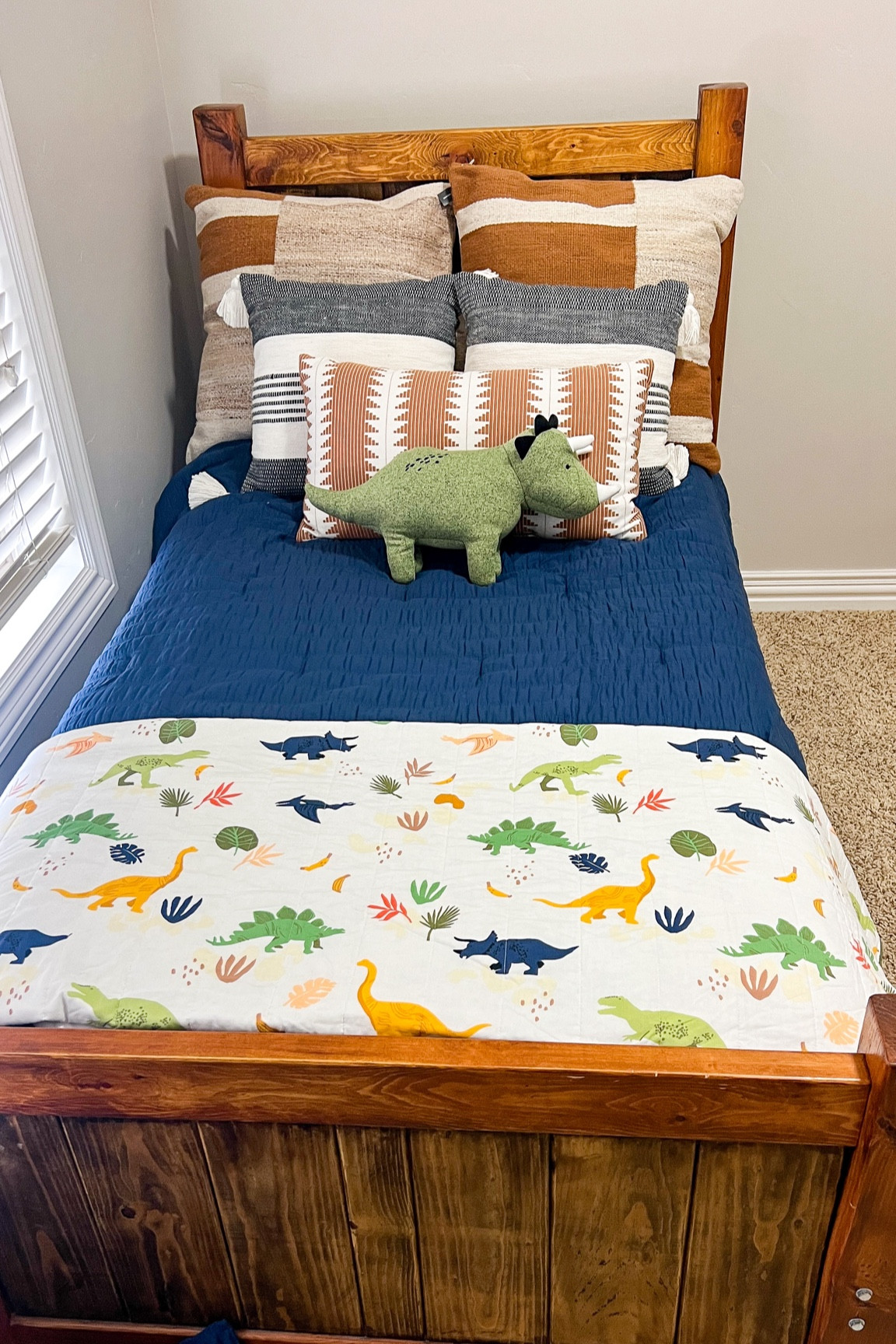 Toddler boy dinosaur bedding but make it cute. 

#LTKhome #LTKxTarget #LTKkids
