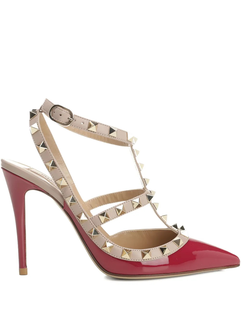 Valentino Garavani 100mm Rockstud Caged Pumps | Red | FARFETCH | Farfetch Global