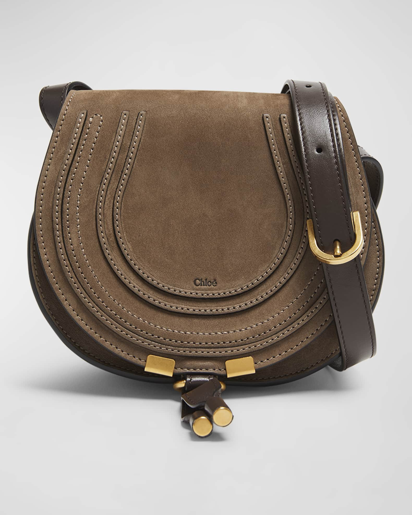 Marcie Small Crossbody Bag in Nubuck Calfskin | Neiman Marcus