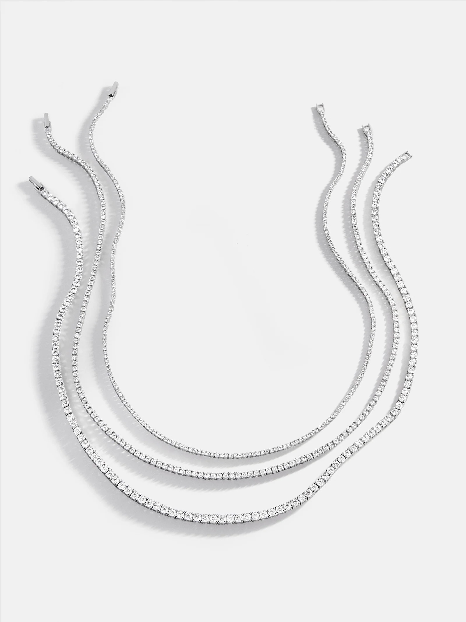 Billie Sterling Silver Tennis Necklace - Sterling Silver | BaubleBar