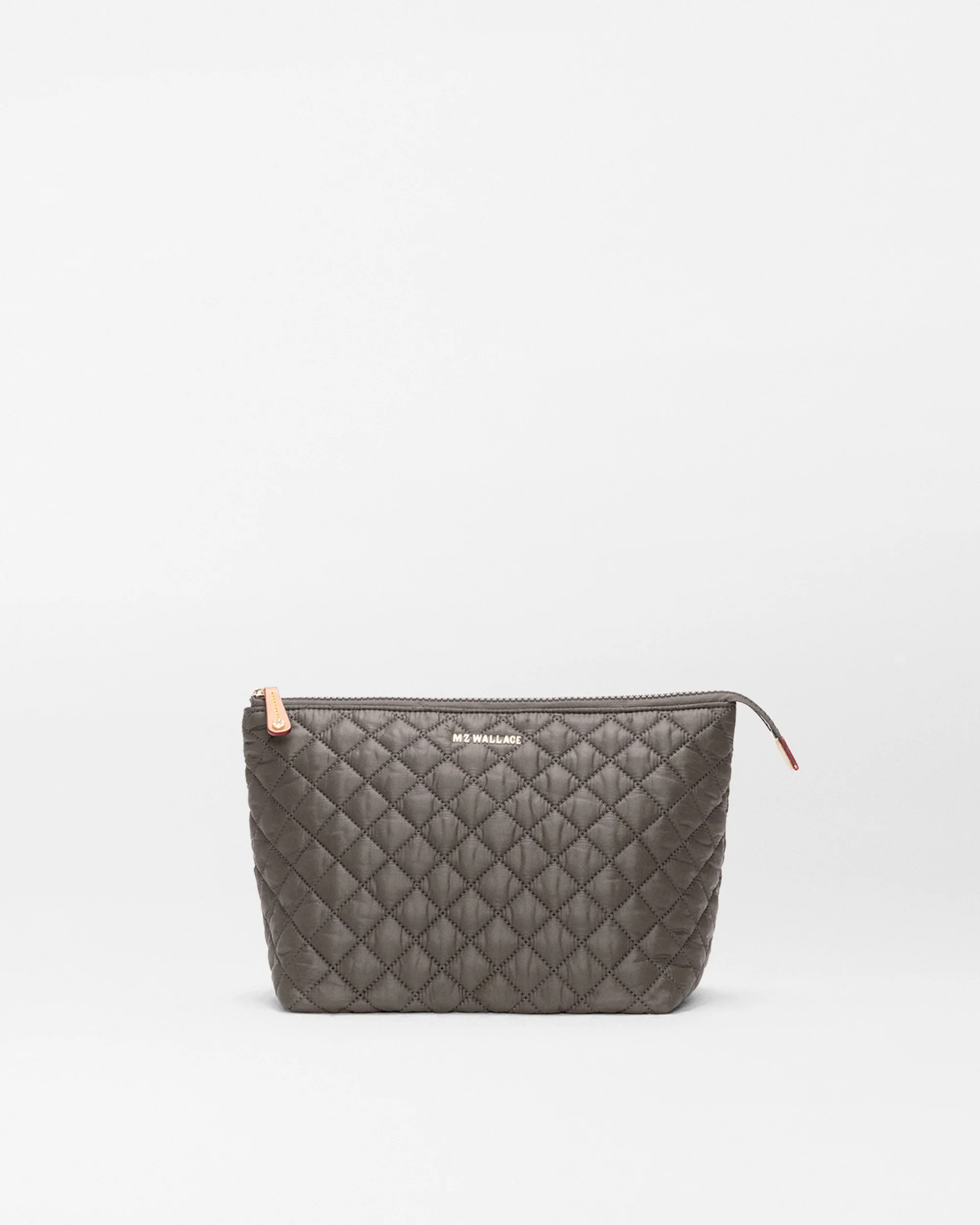 MZ Wallace Magnet Gray Large Zoey II Cosmetic Bag - Luxury Cosmetics Case | MZ Wallace | MZ Wallace
