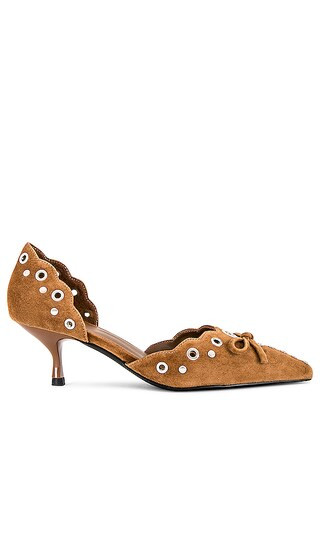 Gratified Mule in Light Brown Suede Silver | Revolve Clothing (Global)