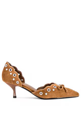 Gratified Mule in Light Brown Suede Silver | Revolve Clothing (Global)