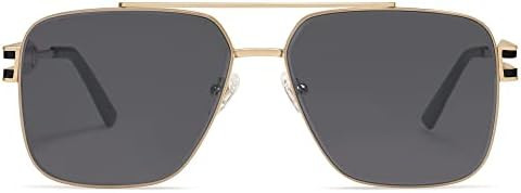 SOJOS Retro Oversized Square Sunglasses for Women Men, Vintage Large Double Bridge Metal Frame Un... | Amazon (US)