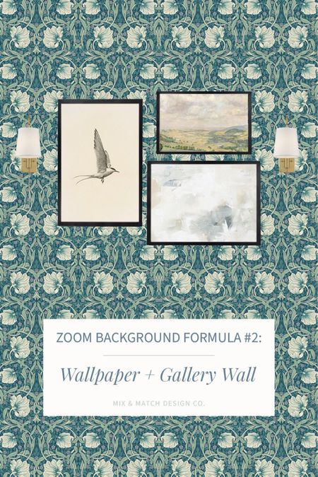 Want to create a pretty background for your Zoom calls? I’ve designed three REAL formulas for you to cut and paste for your home office!

Formula #2: wallpaper + a gallery wall

See my other posts for the other two ideas and get all the sources here on LTK!

#LTKhome