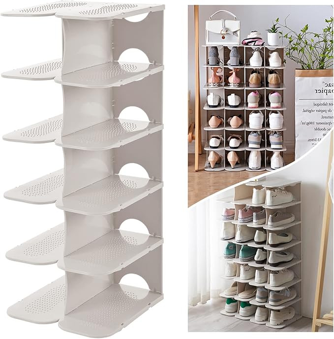 6-Tier Shoe Rack Storage Organizer, Adjustable Shoe Shelf, Free-Standing Space Saving Shoes Stora... | Amazon (US)