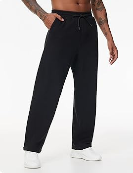 THE GYM PEOPLE Men's Baggy Fleece Workout Sweatpants with Pockets Drawstring Lounge Athletic Runn... | Amazon (US)
