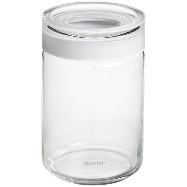 Guzzini Grigio Acrylic Lid Glass Canisters | The Container Store