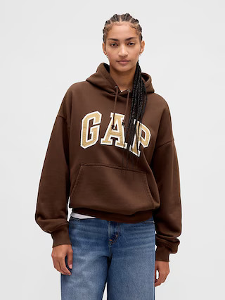 Extra Heavyweight French Terry Oversized Logo Hoodie | Gap (US)