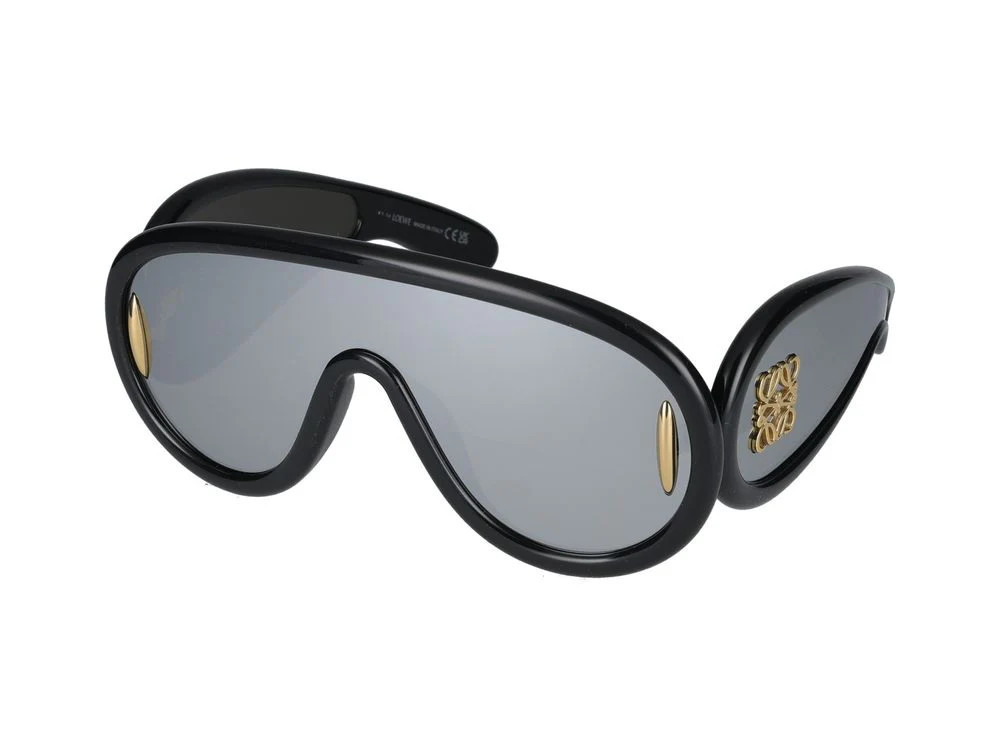 Loewe LW40108I Oversized Shield Sunglasses — Black | Italist Inc.