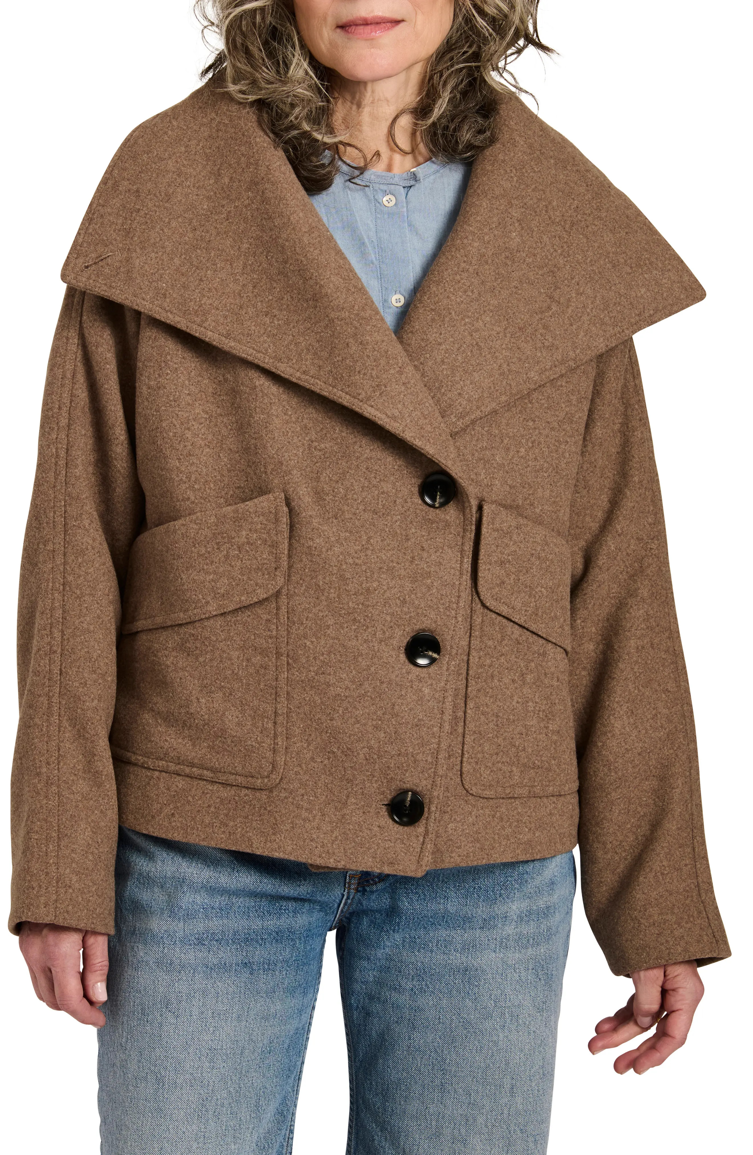 Funnel Neck Coat (Women) | Nordstrom | Nordstrom
