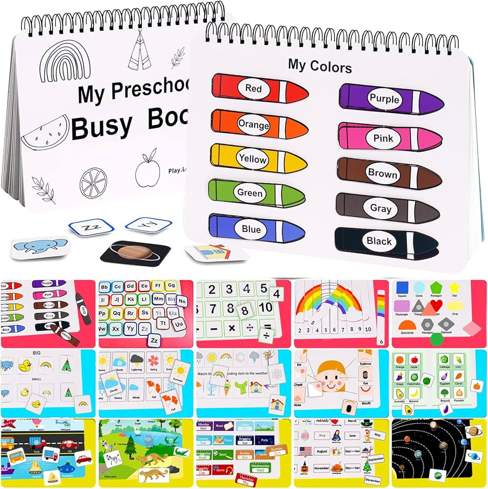 HAN-MM Preschool Montessori Toys 30 Themes with 8 Color Marker Toddler Toys for Kids Learning Toy... | Amazon (US)