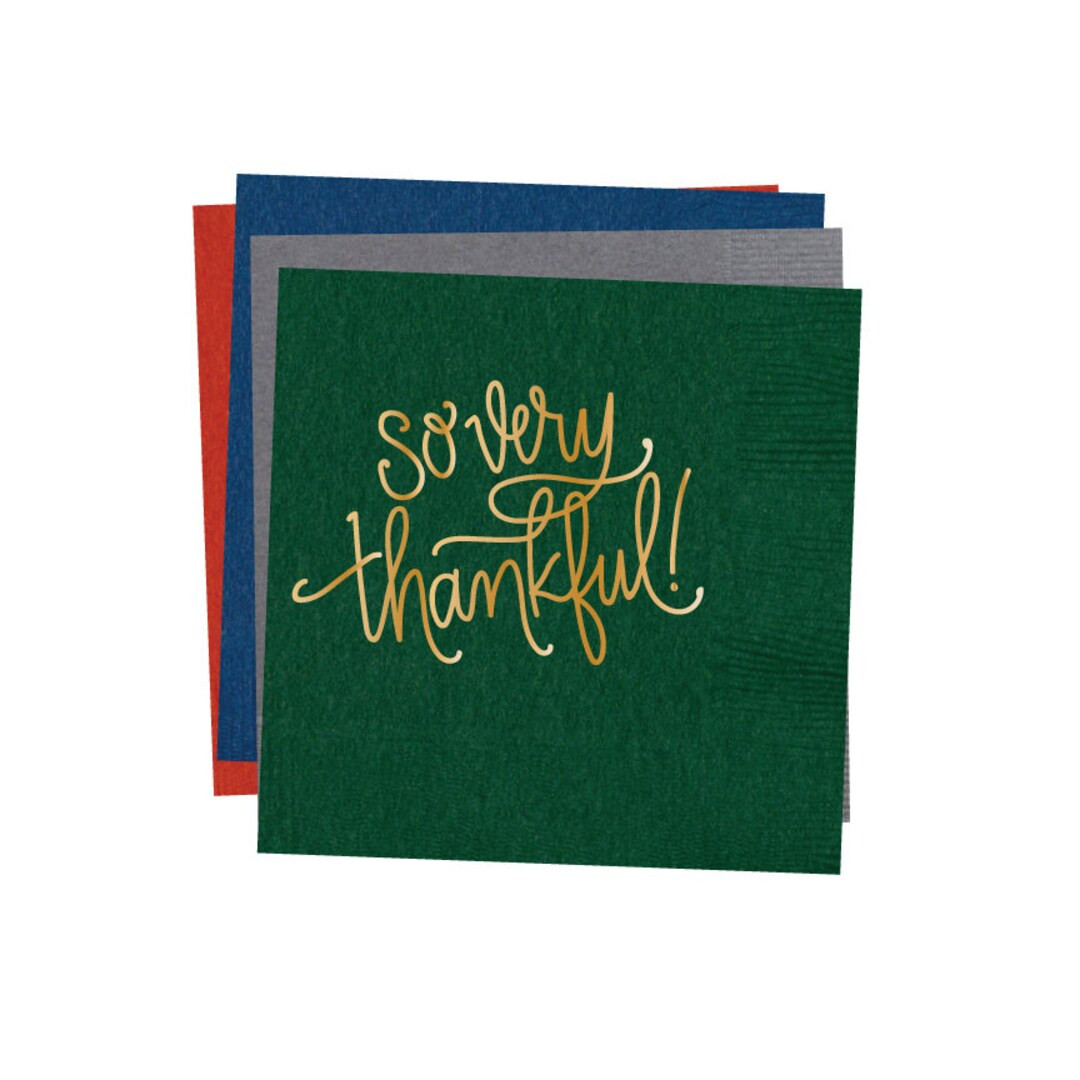 Napkins so Very Thankful multiple Colors Available - Etsy | Etsy (US)