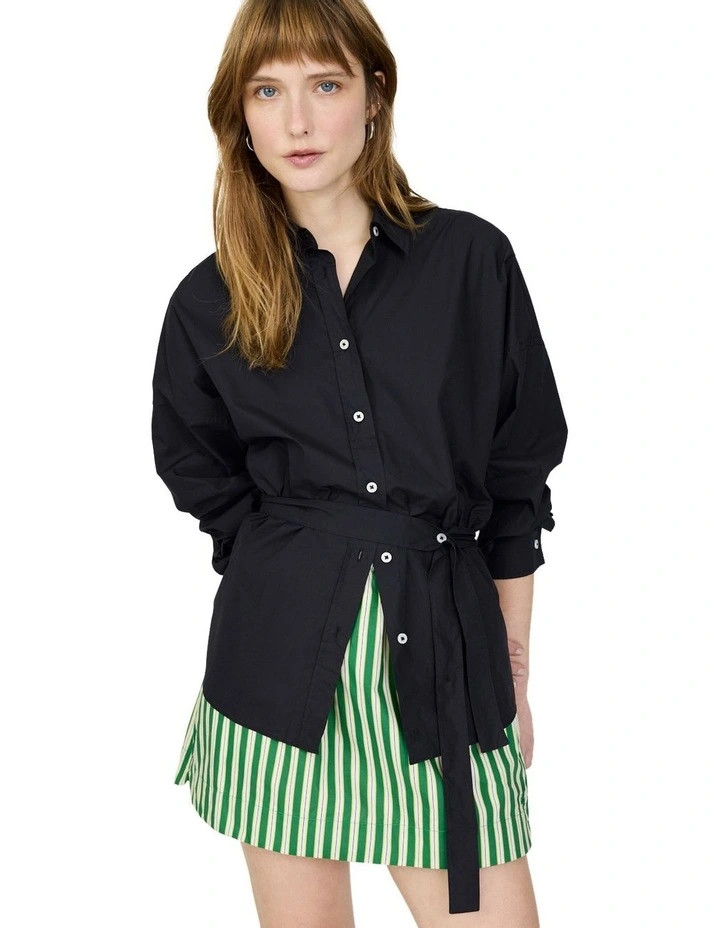 LMNDChiara Long Sleeve Shirt Backless in Black | Myer