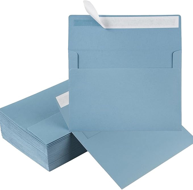 50 Pack 5 x 7 Envelopes Colored Self Seal for Wedding, Party Invitations, Greeting Cards, Announc... | Amazon (US)
