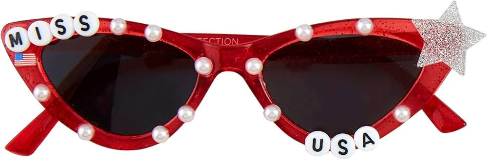 Mud Pie Children's Red Sassy Patriotic Shades | Amazon (US)