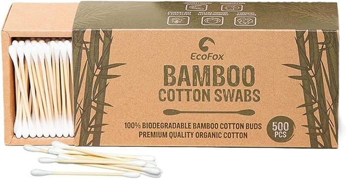 Bamboo Cotton Swabs 500 Count | Eco-Friendly & Pure Cotton Buds | Double Tipped Sticks | 100% Pla... | Amazon (US)