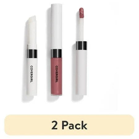 (2 pack) Covergirl Outlast All-Day Lip Color Liquid Lipstick and Moisturizing Topcoat, Longwear, WINE TO FIVE | Walmart (US)