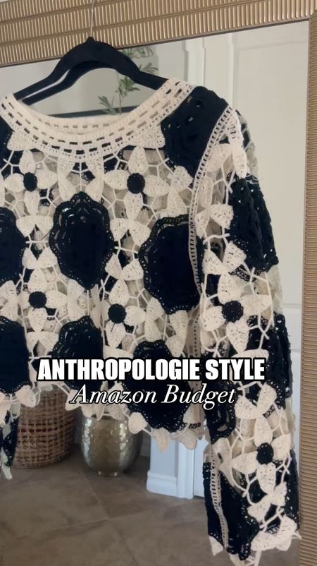 Cutest, black-and-white crochet sweater! Anthropologie look for less! Just throw on over a tank top and pair with denim shorts! 🖤

Amazon fashion, summer sweater, crochet sweater, designer inspired  

#LTKFindsUnder50 #LTKSaleAlert #LTKStyleTip