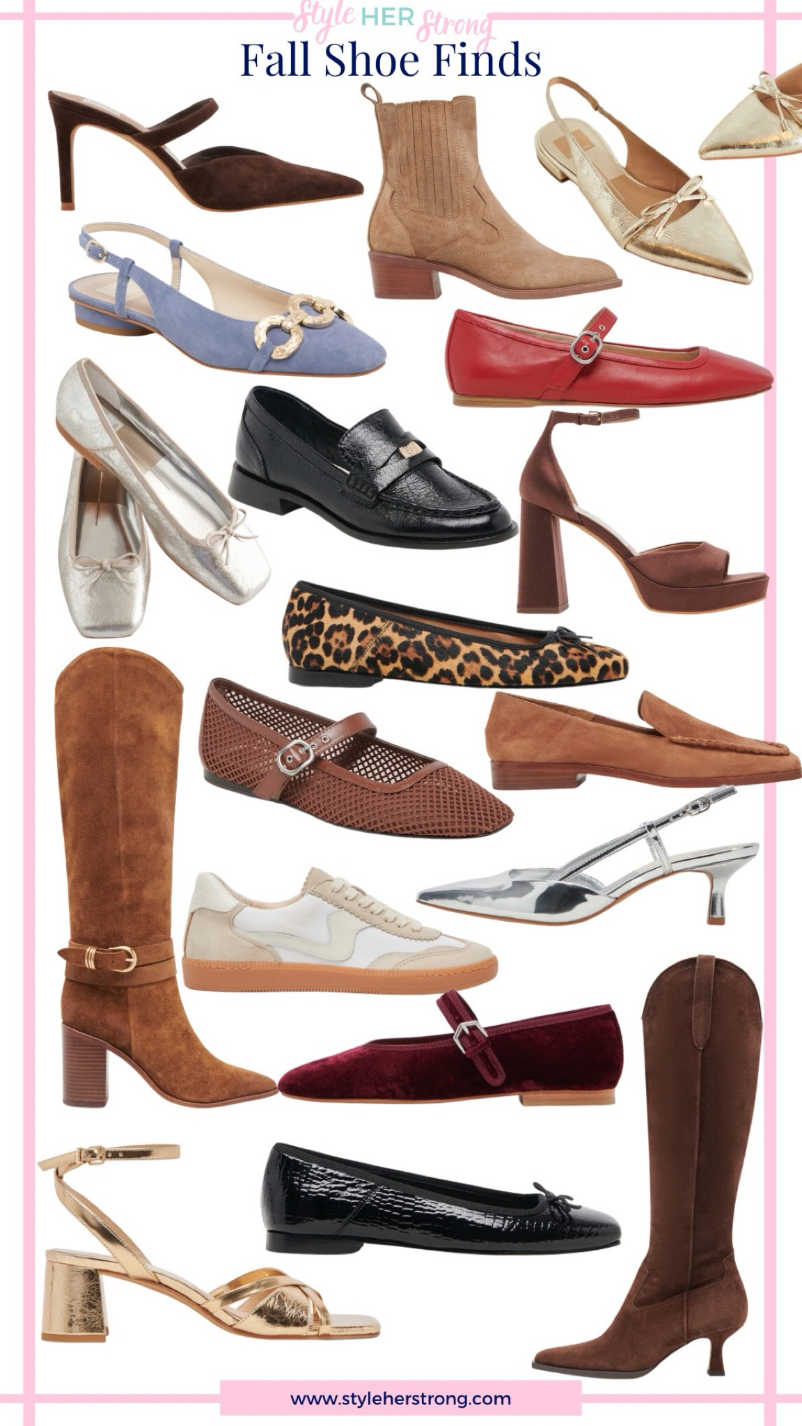 Trending fall shoes: Mary Jane flats, ballet flats, loafers, fall boots, fall heels, block heel, metallic heels, leopard print flats, red ballet flats 

#LTKFindsUnder100 #LTKSeasonal #LTKShoeCrush
