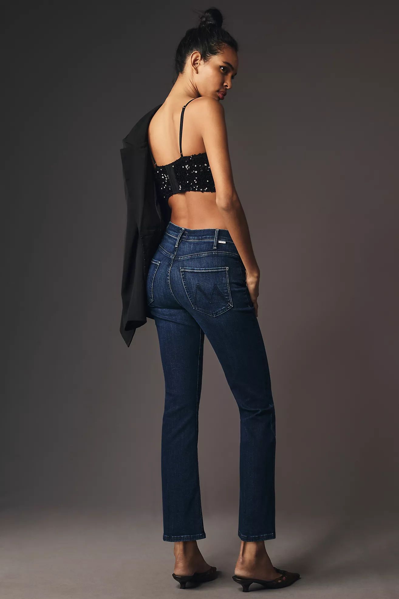 MOTHER The Hustler High-Rise Ankle Fray Jeans | Anthropologie (US)