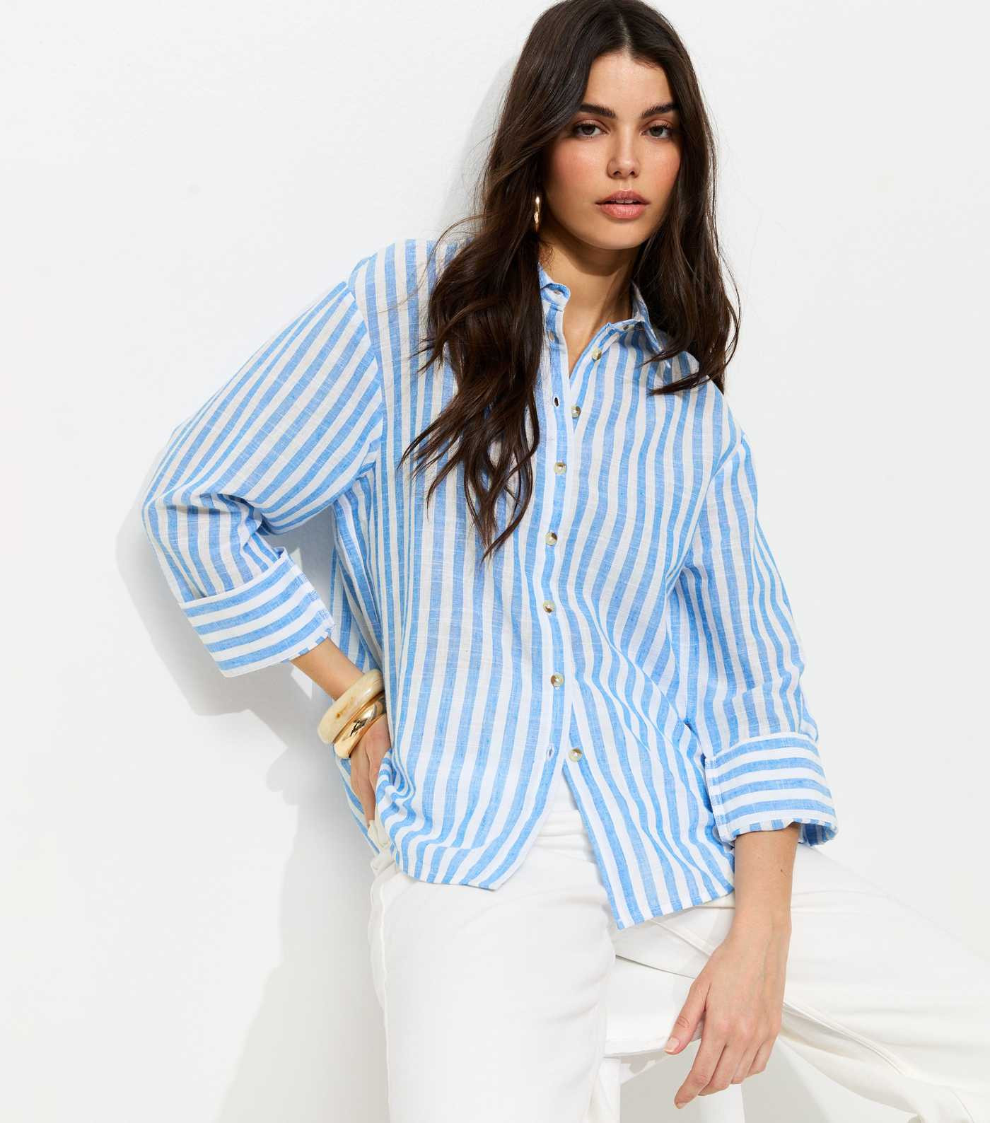 Blue Stripe Long Sleeve Shirt | New Look | New Look (UK)