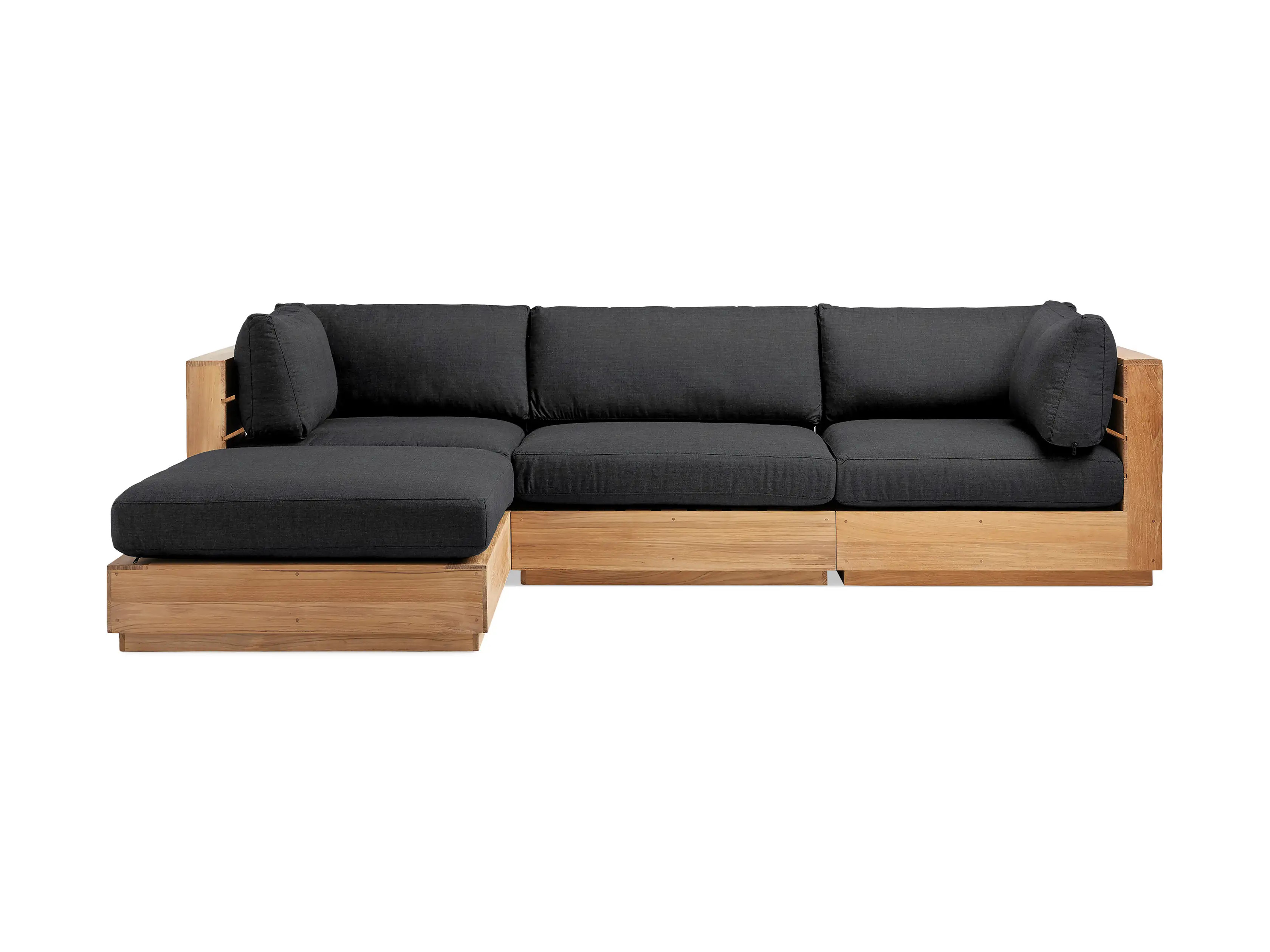 Bal Harbour Outdoor Teak Four-Piece Sectional | Arhaus