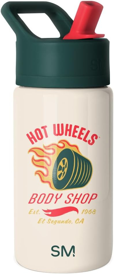 Simple Modern Kids Summit Water Bottle with Straw Lid | Hot Wheels 14oz Stainless Steel Cup Insul... | Amazon (US)