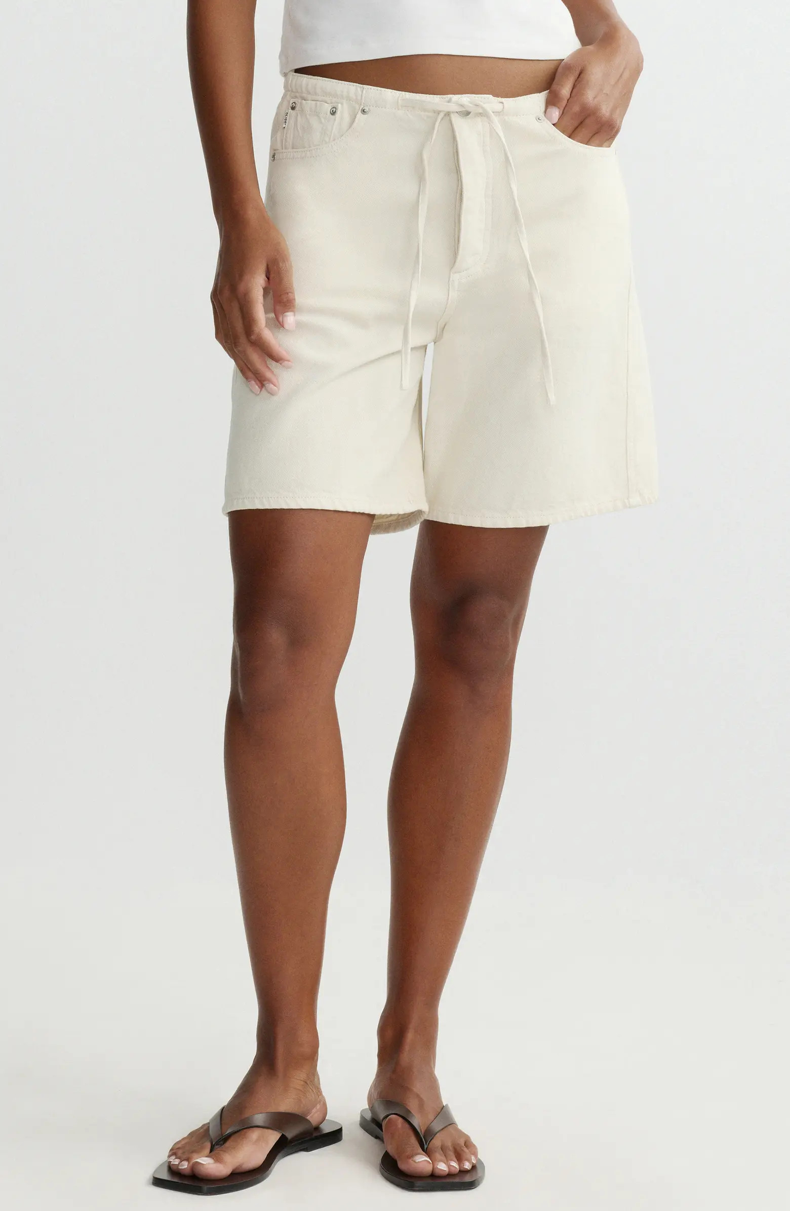Sienna Drawstring Low Rise Relaxed Denim Shorts | Nordstrom