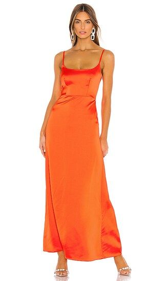 NBD Mieko Gown in Red Orange from Revolve.com | Revolve Clothing (Global)