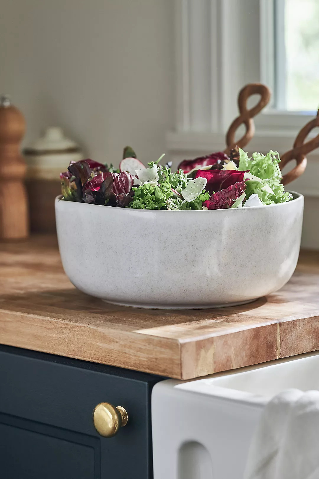 The Rowen Portuguese Stoneware Large Serving Bowl | Anthropologie (US)
