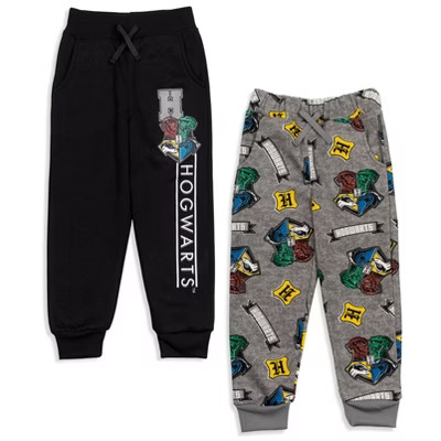 Harry Potter Hogwarts Big Boys Fleece 2 Pack Pants Black / Grey 18-20 | Target