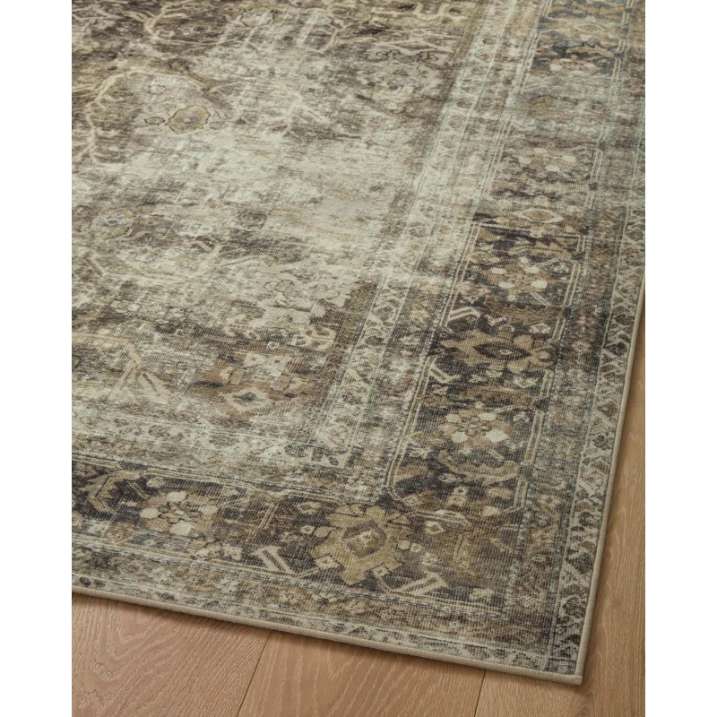 Magnolia Home By Joanna Gaines X Loloi Sinclair Machine Washable Pebble / Taupe Area Rug | Wayfair North America