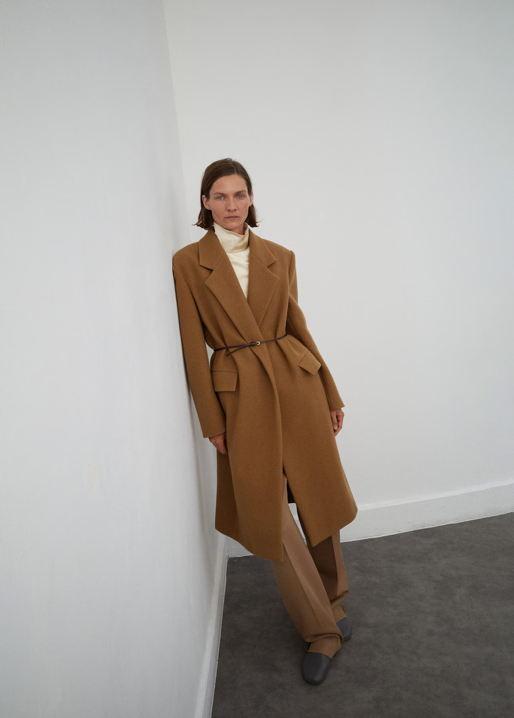 Wool coat with lapels medium brown - Woman - M - MANGO | Mango (US/MX/AU)