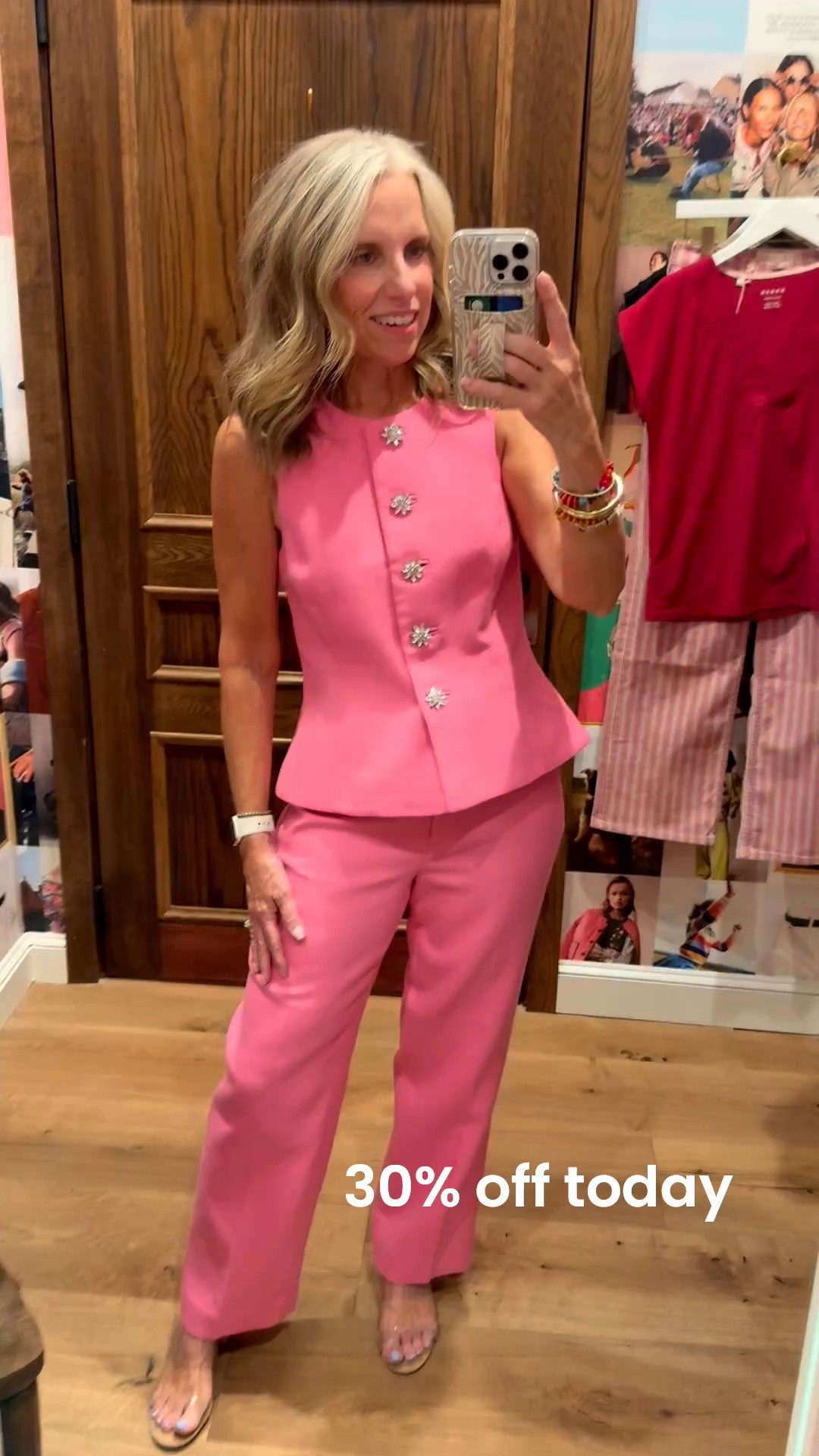 30% off today 
Wearing size 2 vest and 4 pants
This is is fabulous work look, church, you could wear it for a shower or gender reveal. Mix and match the pieces to create other looks

#LTKootd #LTKSaleAlert #LTKOver40