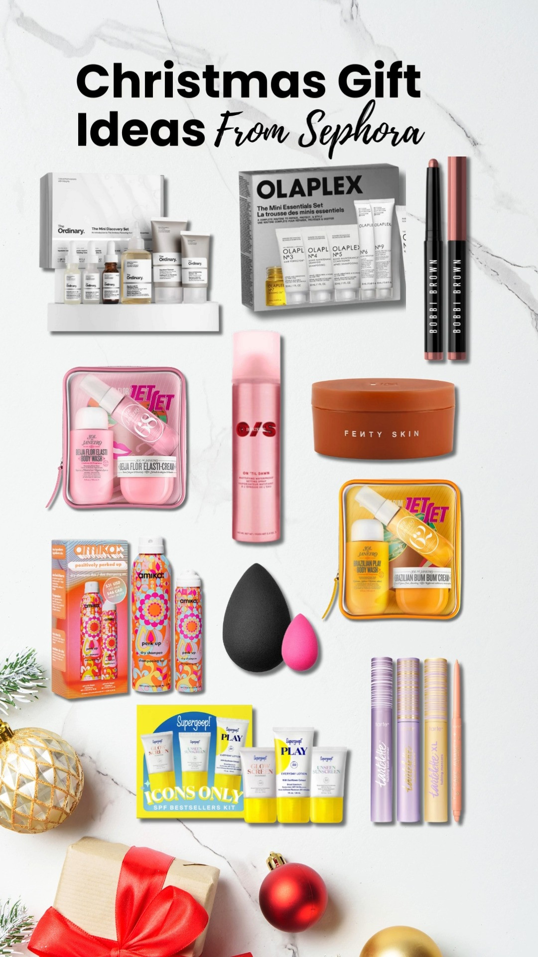 Several gift ideas that you can find at Sephora. Everything from hair, to skin, to makeup, and body care.
#LTKhair #oilyskin #skincare 

 

#LTKGiftGuide #LTKHoliday #LTKBeauty