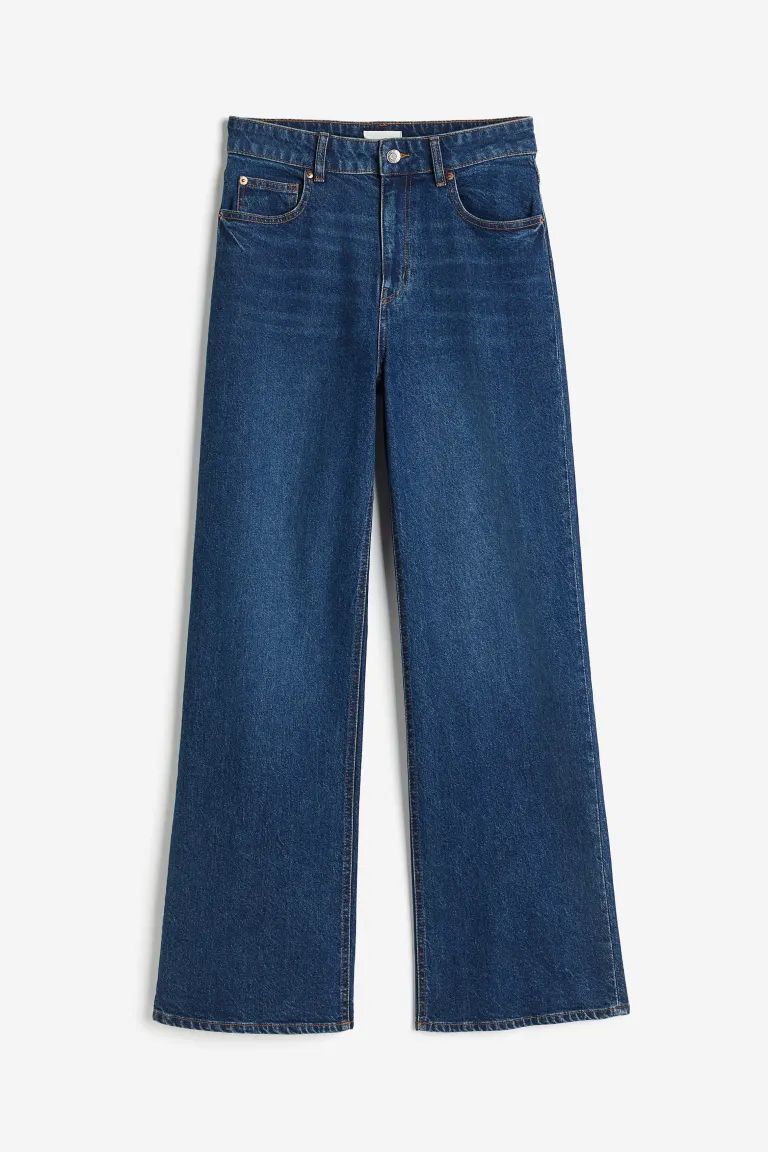 Wide High Jeans - Denim blue - Ladies | H&M US | H&M (US)