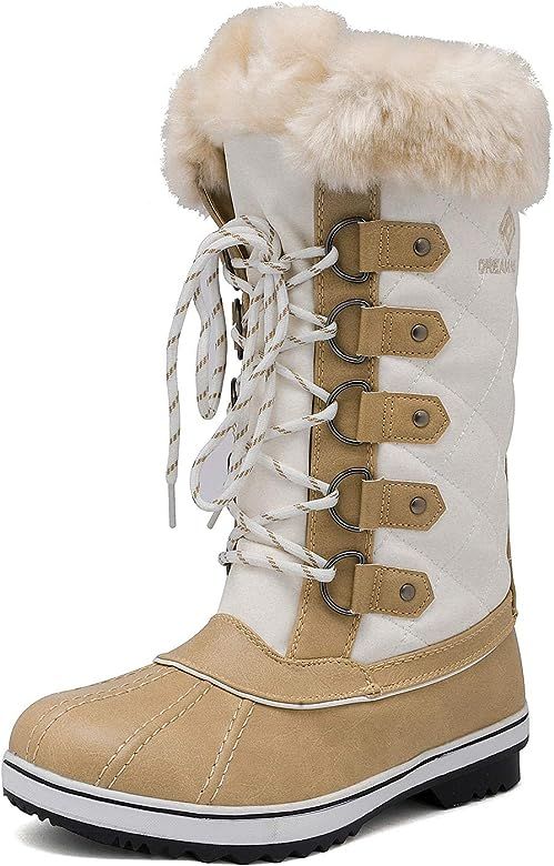 DREAM PAIRS Women's Mid-Calf Waterproof Winter Snow Boots | Amazon (US)