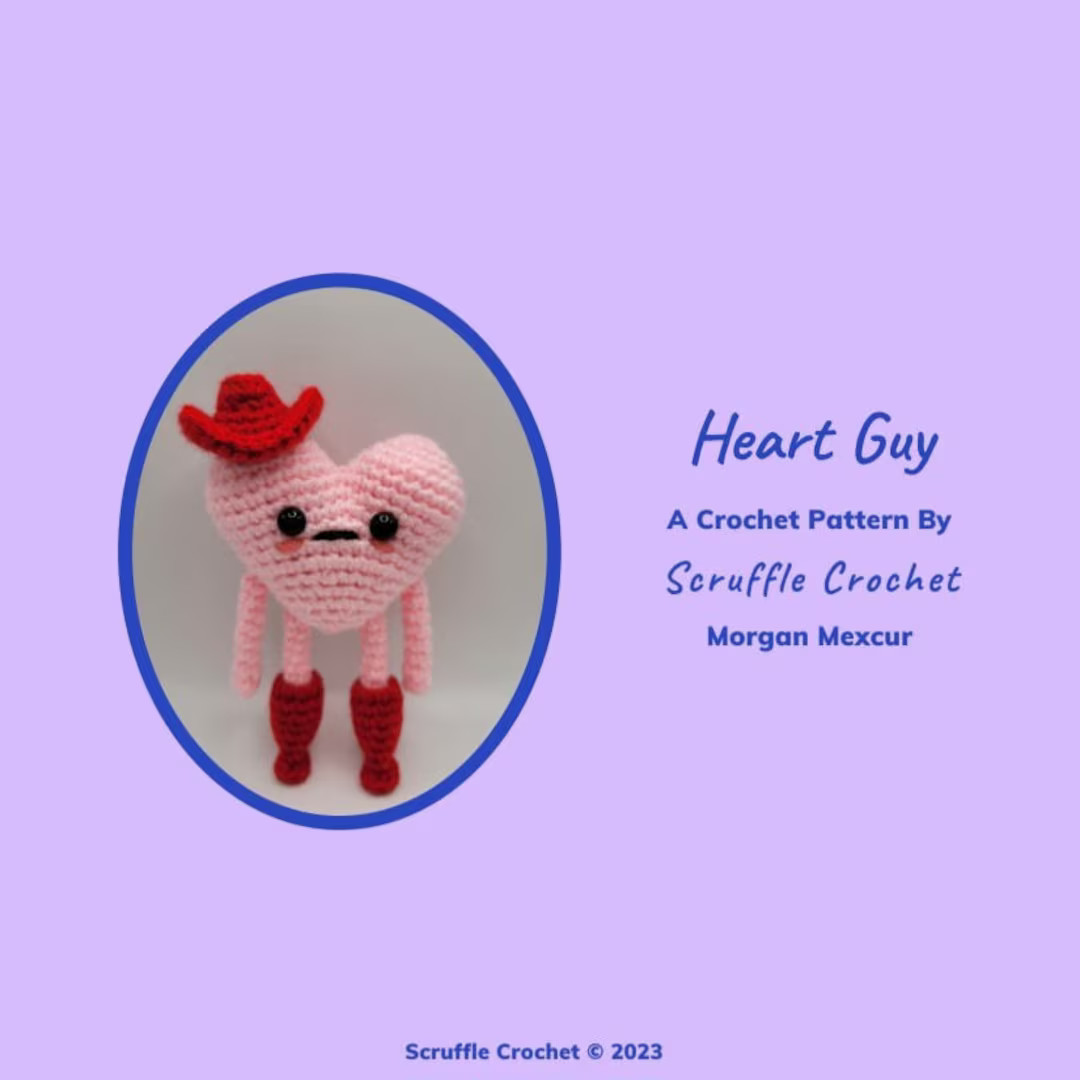 DIGITAL PDF Crochet PATTERN Heart Guy - Etsy | Etsy (US)