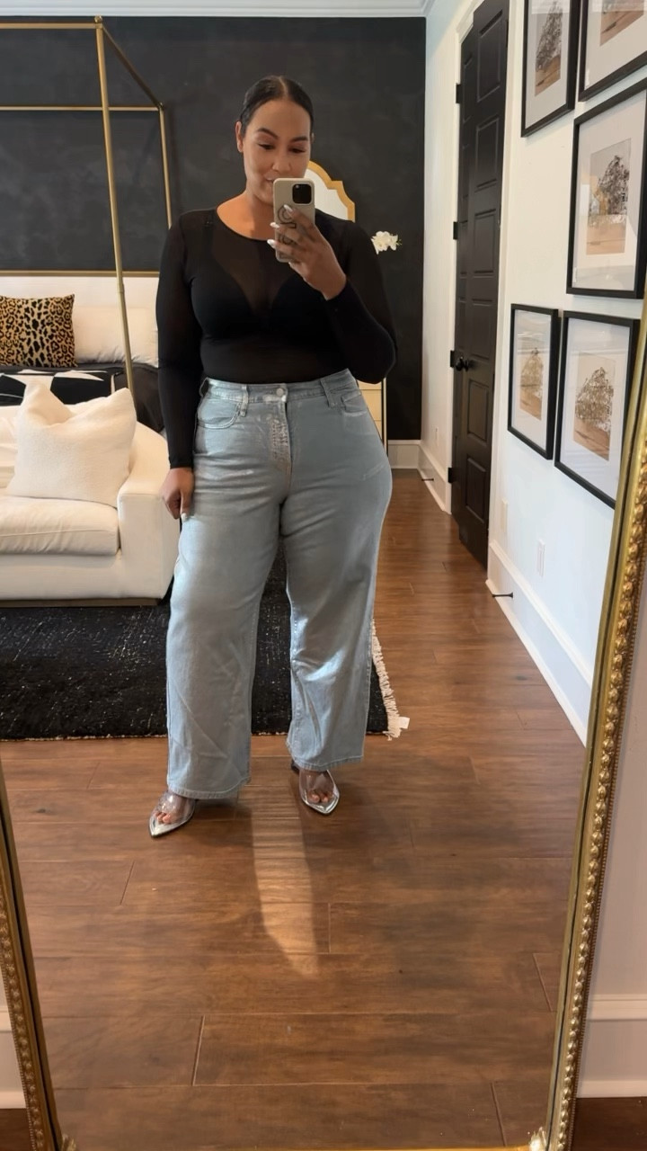 These metallic jeans from target are actually on sale now! Less than $20 size up if you can!

#LTKStyleTip #LTKPlusSize #LTKFindsUnder50