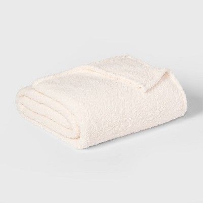 Twin/Twin XL Sherpa Bed Blanket White - Room Essentials™ | Target