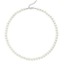 BABEYOND Round Imitation Pearl Necklace Wedding Pearl Necklace for Brides | Amazon (US)