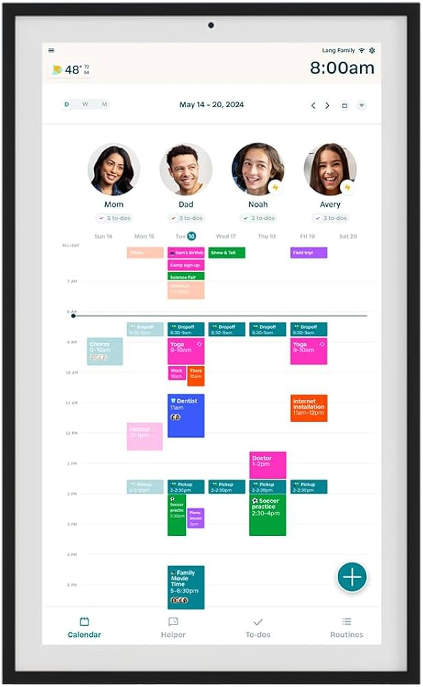 Hearth Display 27" Digital Calendar for Families, Interactive Touchscreen, Custom Wall Mount, Mat... | Amazon (US)
