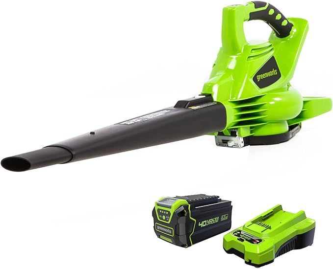 Greenworks 40V (185 MPH) Brushless Cordless Blower / Vacuum, 4.0Ah Battery and Charger Included 2... | Amazon (US)