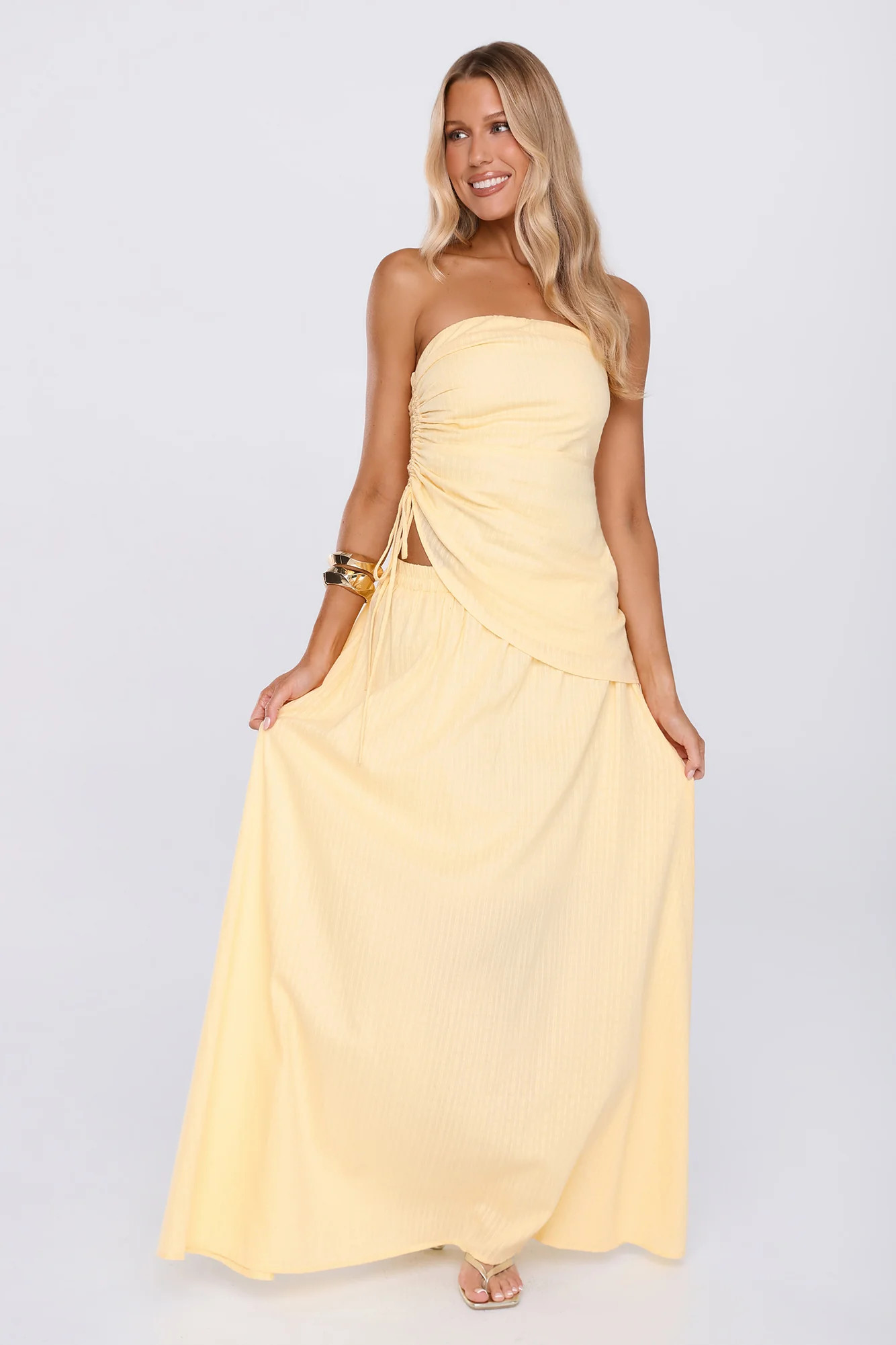 Chic Scene Maxi Skirt Yellow | Hello Molly (US)
