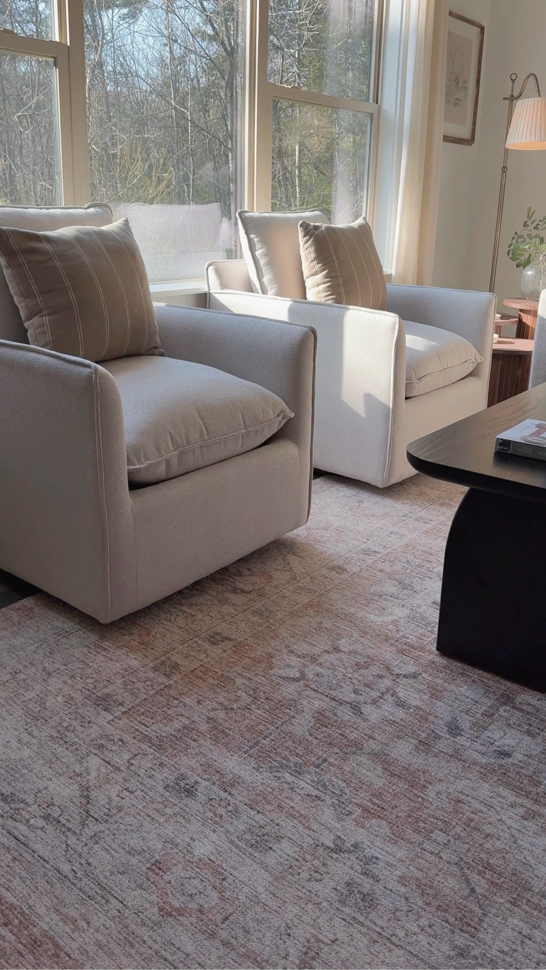 Almost there! ✨ Now I just need to swap out the curtains for something more colorful and my living room is finished (for now 😉). I’m seriously obsessed with these swivel chairs from Walmart — comfy, cute, and such a good budget-friendly find.

If you’re looking for affordable furniture ideas, these chairs are it.

#WalmartFinds #CozyHome #LivingRoomInspo #HomeDecorFinds #AffordableDecor #InteriorInspo #HomeRefresh #BudgetDecor #SwivelChair #CozyLivingRoom

#LTKHome